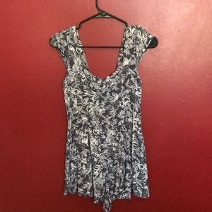 Floral printed romper